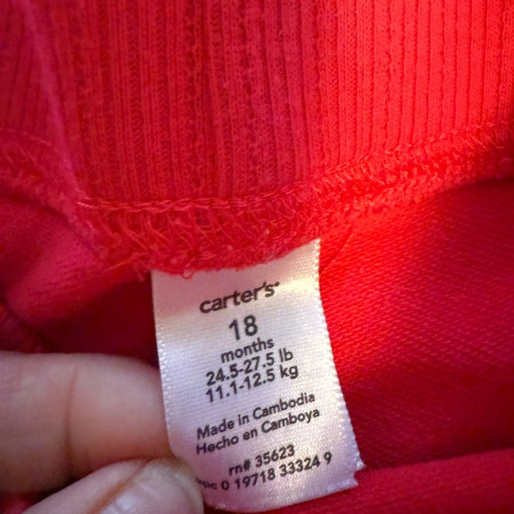 Carter's Red Kids Hooded Vest and Joggers Set - Picture 6 of 9
